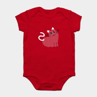 Gato Corazón Baby Bodysuit